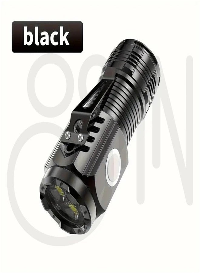 Ostin Mini Torch Light, Mini Flash Light, Rechargeable LED Light, High Lumen Waterproof Handheld Spot Light (Black) - Image 3